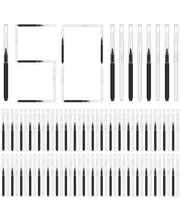 150 Pieces Brow Lamination Brush Micro Eyebrow Brush with Cap Eye Brow Brush Comb Eyebrow Spoolie Lash Lift Tools Lash Filler Eyelashes Extensions Eyebrows, Black and White (Black and White)