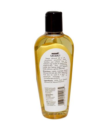 Hobe Labs Naturals Sweet Almond Oil 4 fl oz - Pure Moisturizing Oil for Skin & Hair - Buy Online on SooperMarket.com