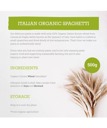 Mr Organic Organic Spaghetti 500g - Non GMO, Preservative Free, Vegan - Made with Organic Durum Wheat Semolina - 500g - Buy Online on SooperMarket.com