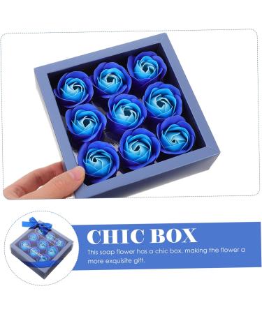 Artibetter 3 Boxes Rose Soap Flower Eternal Rose Bouquet Flower Gifts Rose Gifts Blue Gifts Graduation Party Floral Shower Soap Blue Rose Petals Diy Fake Rose Boxed Gift Box - Buy Online on SooperMarket.com