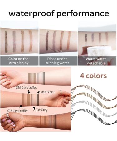 Magic Eyebrow Pencil-3D Waterproof Microblading Eyebrow Pencil Contouring Pen 4 Tipped Precise Brow Pen Magic Microblading Eyebrow Pen Natural Fine Stroke Microblading Eyebrow Pencil (Dark Coffee) - Buy Online on SooperMarket.com