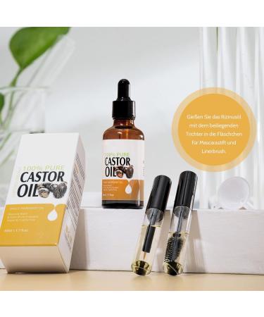 Shefave Castor Oil Organic Cold Pressed Scalp Oil with Hair Oil Applicator Hair Oil for Dry Hair Hair Growth Oil Castor Oil for Eyelashes Hair Skin Nails Beard Strengthening the Hair Root - Buy Online on SooperMarket.com