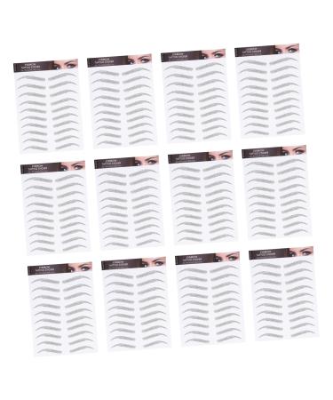 Mikinona 12 Sheets Waterproof Eyebrow Stickers Eyebrow Shaping Sticker Imitation Eyebrow 3d Makeup Tools Hair