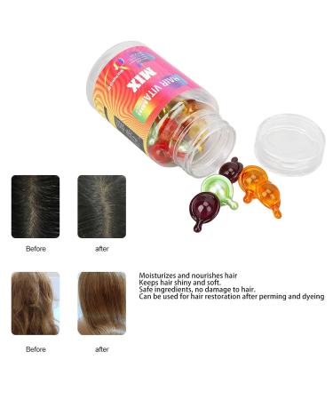 Dioche 30pcs Hair Care Essential Oil Capsule | Moisturizing, Repair & Maintenance | 7 Colors Mixed Hair Oil Serum Capsule for Women and Men - Buy Online on SooperMarket.com