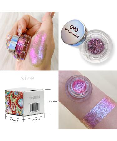 CHARMACY Multi Chrome Flakes Cream Chameleon Gel Eyeshadow 2.8g (06) - Sparkle Metallic, Highly Pigmented, Long Lasting Makeup - Buy Online on SooperMarket.com