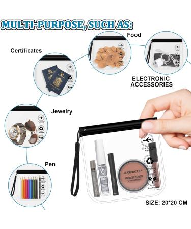 Clear Travel Toiletry Bags Airport Security Liquids Bags Travel Bags for Toiletries 20x20cm TSA Approved Travel Accessories Makeup Bags Holiday Essentials Luggage for Men Women - Buy Online on SooperMarket.com