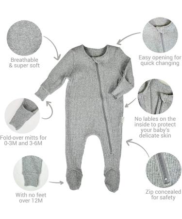 DreamBuy Unisex Baby Sleepsuits | Ribbed Cotton | 18-24 Months | Footed/Footless | Velvet Mocha - Buy Online on SooperMarket.com