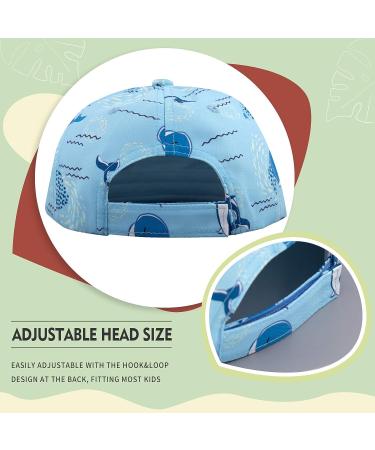 Kids Baseball Cap | Adjustable Toddler Trucker Hat for Summer | Whale Design | Ages 2-4T - Buy Online on SooperMarket.com