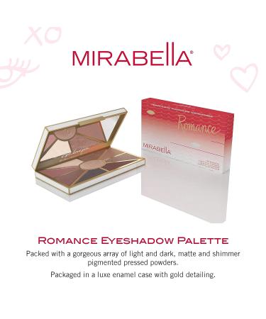 Mirabella Romance Eyeshadow Palette - Eye Love You Collection | Neutral Ultra-Pigmented Pressed Powders | Long-Lasting Matte & Shimmer Shades | Blendable & Natural Formula | Paraben & Talc-Free - Buy Online on SooperMarket.com