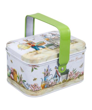 ABOOFAN 1pc Box easter tote mini bunny tinplate biscuit case metal Easter Candy Case Toy Jewelry Box child