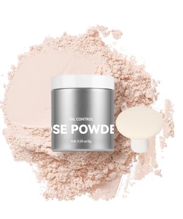 Mushroom Head PuffFine Loose Powder Makeup Long Lasting Fresh Fixing Foundation Powder Sunscreen Loose Face Powder for Medium Skin Tones Natural Skin