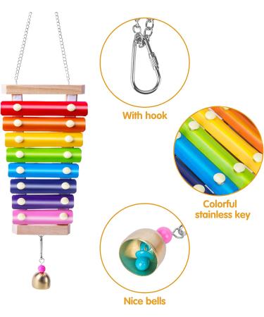10PCS Chicken Toys: Xylophone, Bridge Swing, Pecking, Mirror, Vegetable Feeder for Hens - Buy Online on SooperMarket.com
