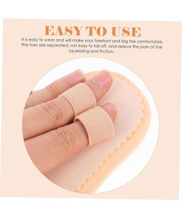 4pcs Hallux Valgus Correction Pads - High Heel Foot Protectors for Bunions - Toe Separator and Pain Relief Device - Brown - Buy Online on SooperMarket.com