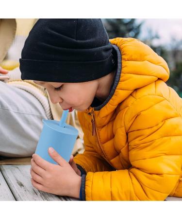 Silicone Toddler Training Cup | Sippy Cup with Straw | Non-Slip & Unbreakable | BPA-Free | Ice Blue with BFF Logo - Buy Online on SooperMarket.com