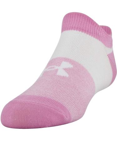Under Armour Youth Essential 2.0 Lightweight No Show Socks - 6 Pack, Small, Lipstick Pink Assorted - Buy Online on SooperMarket.com