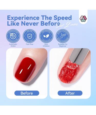 SAVILAND Gel Nail Polish Remover Kit - Quick & Easy 2-Minute Soak-off with Castor Oil & Vitamin E - Complete 9 PCS Set for Home Salon Use - Buy Online on SooperMarket.com