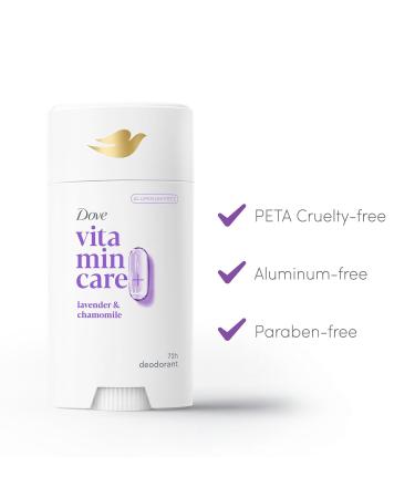 Dove VitaminCare+ Aluminum Free Deodorant Stick for 72H Odor Protection Lavender & Chamomile Breathable Deodorant for Women 2.6 oz Lavender + Chamomile 2.6 Ounce (Pack of 1) - Buy Online on SooperMarket.com