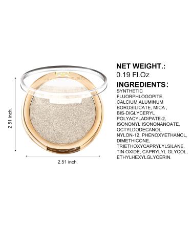 YOUNG VISION Baked Highlighter Powder Palette - Sheer Pearl Shimmer Highly Pigmented Face Makeup (0.19 Oz Pack of 1 - Buy Online on SooperMarket.com