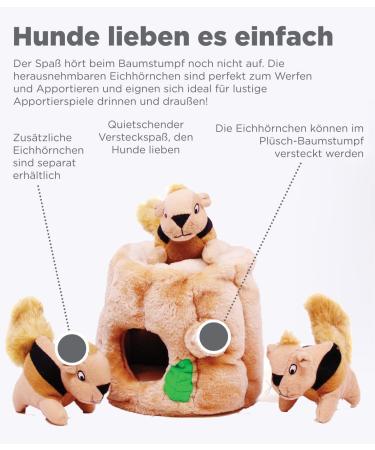 Outward Hound Hide-A-Squirrel Puzzle - Plush Dog Toy for Dogs - Small Brown - Interactive Fun for Your Pet - Buy Online on SooperMarket.com
