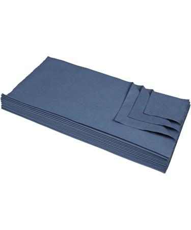 CleanAide Suede Microfiber Cloth Towel, 16 by 16 Inches, Blue, 12 Pack