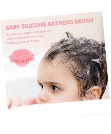Healeved Silicone Shampoo Brush Set - Pink Scalp Scrubber & Massage Tool for Infants and Babies - 2 Pack - Buy Online on SooperMarket.com