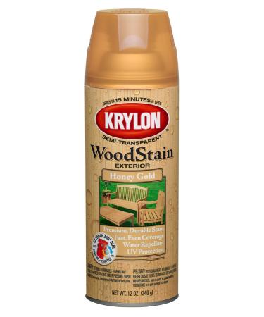 Krylon K03602000 Exterior Semi-Transparent Wood Stain 12-Ounce Honey Gold by Krylon
