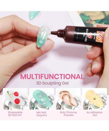 MIZHSE 5D Sculpture Gel for Nails - Clear Molding & Carving Gel | 15ml Gel for Nail Art & DIY Manicure Decorations - Buy Online on SooperMarket.com
