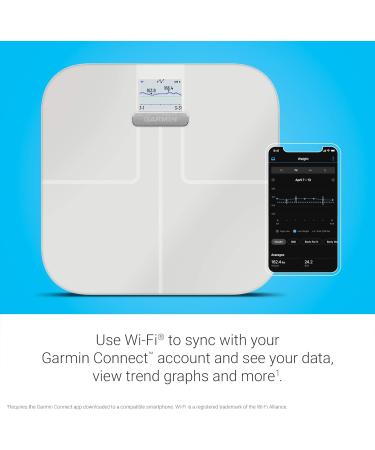 Garmin Index S2 Smart Scale - Wireless Body Fat Muscle Bone Mass & Water% Measurement White (010-02294-03) - Buy Online Internationally - Buy Online on SooperMarket.com