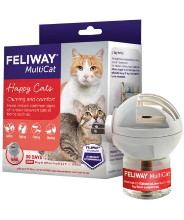 Feliway 30 Day Multicat Diffuser Plug-in Starter Kit 1.62 Fl Oz (Pack of 1)