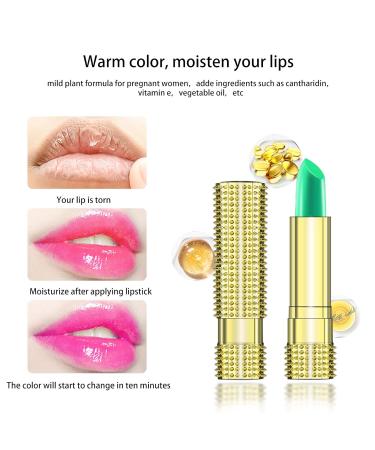 Kyda 3pcs Temperature Lipstick Set - Long-Lasting Moisturizing Color-Changing Lip Balm Waterproof Crystal Jelly - Shop Internationally - Buy Online on SooperMarket.com