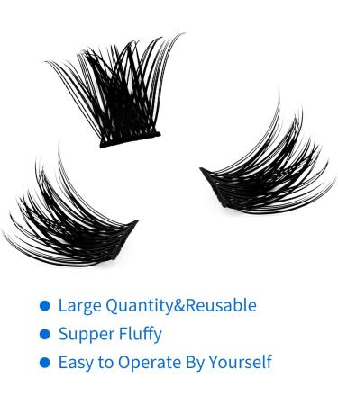 Soft and Wispy D Curl Cluster Lashes 0.07mm | 8-16mm Individual Eyelash Extensions - Buy Online on SooperMarket.com