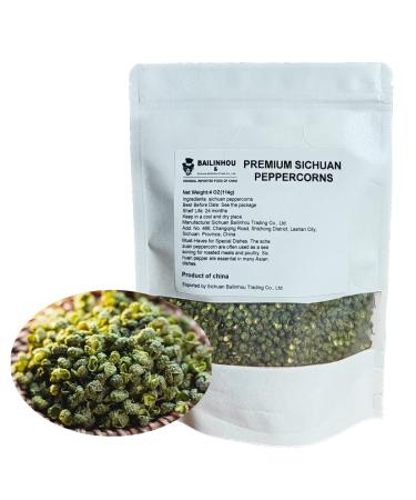 BAILINHOU Premium sichuan green peppercorns red and green peppers 114g/4oz Chinese pepper. Original imported of szechuan china 114g green peppercorns