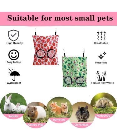 2 Pcs Hay Bag Rabbit Hay Feeder Rabbit Feeder Hamster Guinea Pig Hay Storage Bag Rabbit Hay Feeder Bag Small Pet Hanging Food Feeding Bag (Pink & Green) - Buy Online on SooperMarket.com