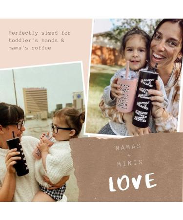 Lucky Love Mini Stainless Steel Leopard Insulated Kids Cup - Spill Proof Toddler Tumbler with Lid & Straw (Mini Blush Leopard) - Buy Online on SooperMarket.com