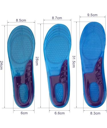 Alomejor Gel Sport Insoles - Orthopedic Massage & Shockproof Silicone Inserts for Men & Women | Comfortable & Deodorant | Sizes L (44-50) - Buy Online on SooperMarket.com