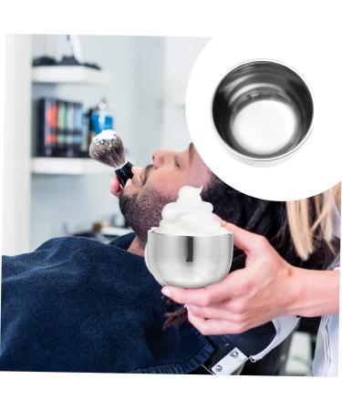 Angoily 6-Pack Stainless Steel Shaving Soak Soap Mixing Bowl - Perfect Gift for Men s Razor Shaving Foam - Durable Ceramic Shell - 7.4x7.4cm - Buy Online on SooperMarket.com