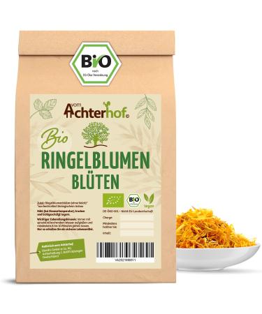 Organic marigold blossoms | 250g | without calyx | Marigold tea from Achterhof tea herbs 250 g (1 pack)