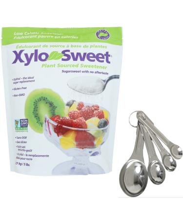 Xlear Xylosweet Bag, 80 Ounce - with set of FREE stainless steel"Practick Solutions" MEASURING SPOONS