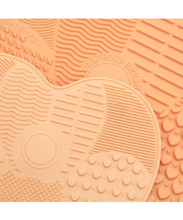 waschies Silicone Makeup Brush Cleaning Pad Apricot Makeup Brush Cleaning Mat Makeup Brush Scrubber Pad Portable Washing Tool for Makeup Brushes in Two Different Sizes - Buy Online on SooperMarket.com