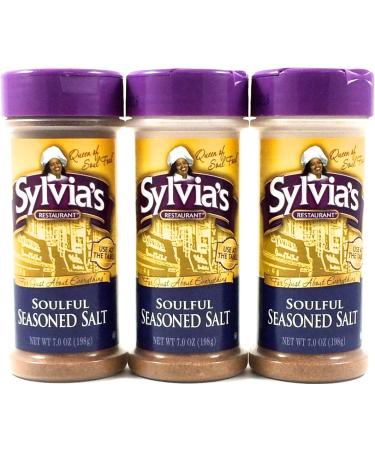 Sylvias Soulful Seasoned Salt, 7-Ounce Containers (Pack of 3)