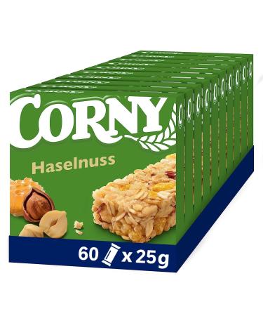 Corny Classic Hazelnut cereal bar with delicious nuts and honey 60x25g