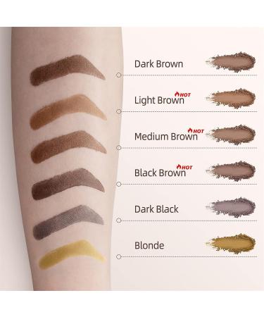 Eyebrow Stamp Stencil Kit - Beginner-Friendly 1 Step Brow Stencil & Stamp Set | Long-Lasting, Smudge-Proof & Waterproof | 24 Reusable Shapes | Dark Black - Buy Online on SooperMarket.com
