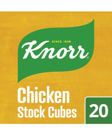 Knorr Chicken Stock Cubes gluten-free to add a rich chicken flavour to your dishes 20x 10 g Chicken 20 Count (Pack of 1)