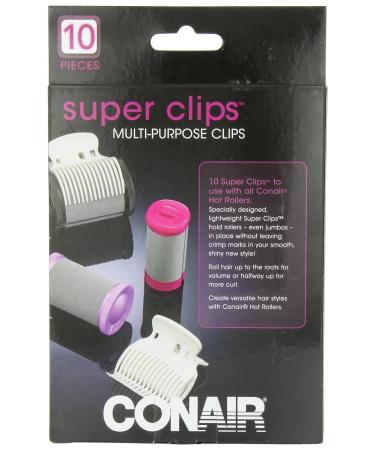 Conair Hot Roller Super Clips White - Set of 10 - Buy Online on SooperMarket.com