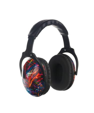 PROTEAR SNR 28 dB Ear Defenders for Kids- Hearing Protection Muffs for Children Have Sensory issues or Autism Perfect for Fireworks Flights Sports(Black Fireworks) 15*13*10cm Black Fireworks