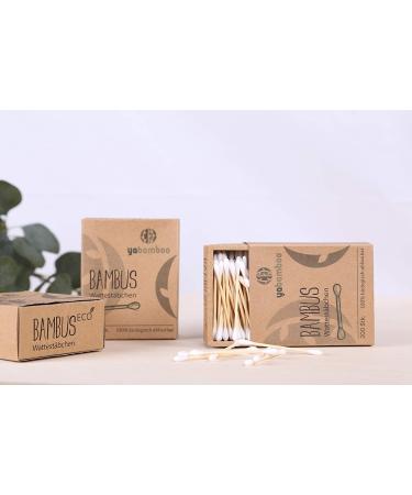 Yabamboo Bamboo Cotton Swabs 4-Pack | 800 Biodegradable Sustainable Vegan & Compostable | Eco-Friendly Plastic-Free - Buy Online on SooperMarket.com