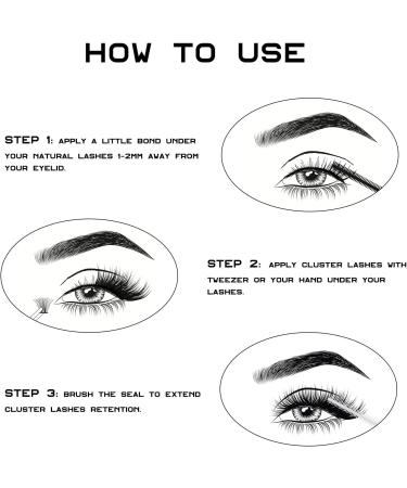 Individual 120 Cluster 3D False Eyelashes Kit | Natural Look D Curl Reusable Lash Extensions | DIY Mix 10-16MM Eyelash Clusters - Buy Online on SooperMarket.com