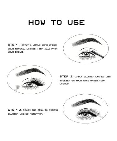 120PC Eyelash Cluster DIY Extension Kit - Natural Look C/D Curl Soft 10-16mm Lengths Applicator & Adhesive Included - Buy Online on SooperMarket.com