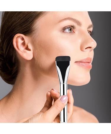 Makeup Foundation Brush | Professional Foundation Brush | Soft Bristle Makeup Brush Flat Top Brush for Liquid Makeup for Application for Liquid Powder and Cream Products Aluminum tube rubber handle - Buy Online on SooperMarket.com