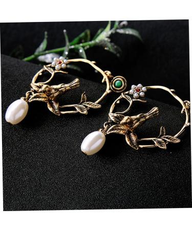 PACKOVE Circle Earrings Fashion Earrings Women Earrings Flower Earrings Vintage Accessories - Buy Online on SooperMarket.com